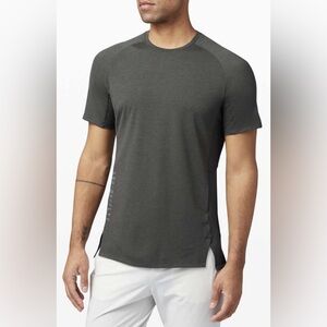 Lululemon Men’s Always Agile SS Shirt - Graphite Grey/ green two-toned